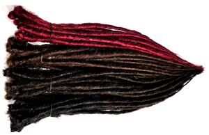 50 SE Single Ended Black Brown Burgundy Red Dreads Dreadlock Hair